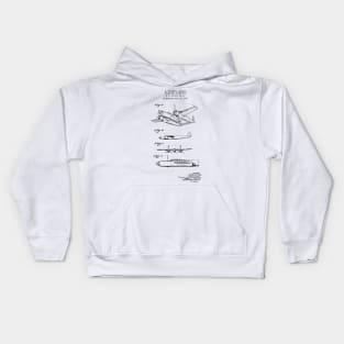 AIRPLANE patent Kids Hoodie